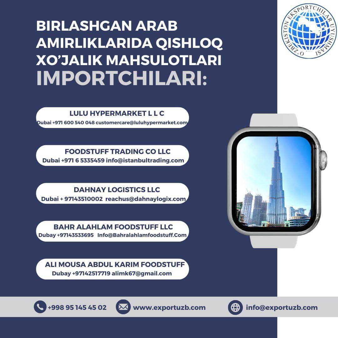 BAA qishloq xo'jaligi mahsulotlari importchilari