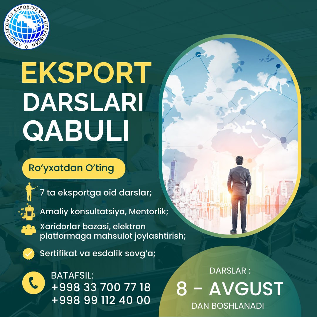 Eksport darslari qabuli